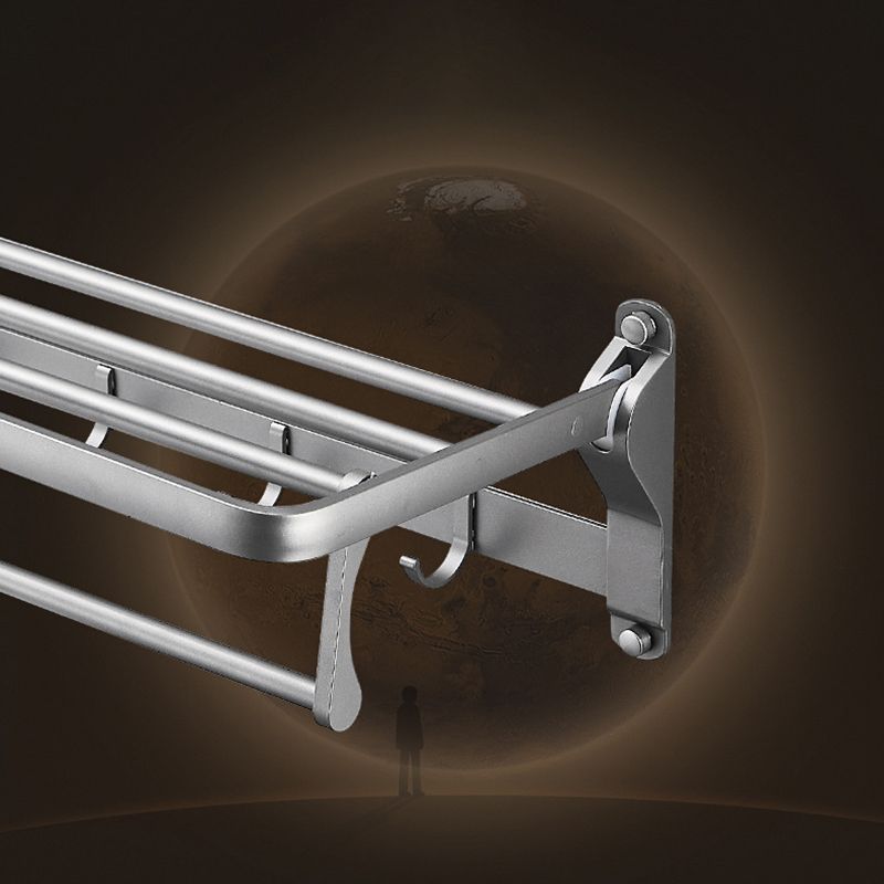 Avtoit | Gray 6/7-piece modern bathroom accessory set bathroom shelf/bath towel hooks/towel bar included