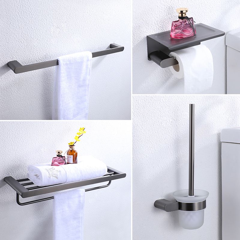 Avtoit | Dark gray modern bathroom accessory set stainless steel bathroom accessory set
