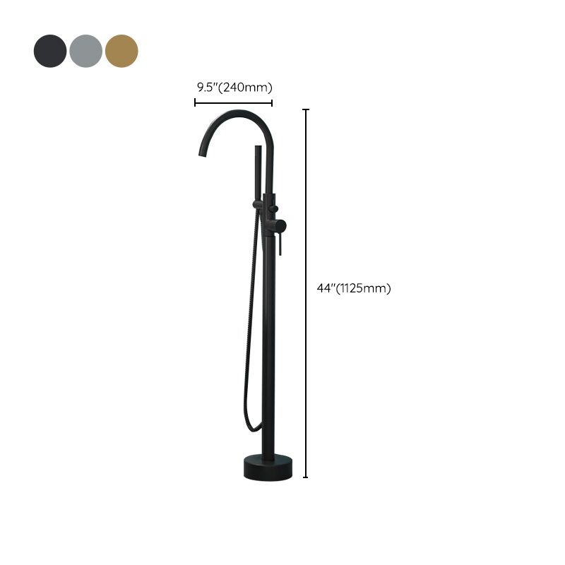 Avtoit | Modern Freestanding Bathtub Faucet Copper Floor Mounted Freestanding Bathtub Faucet