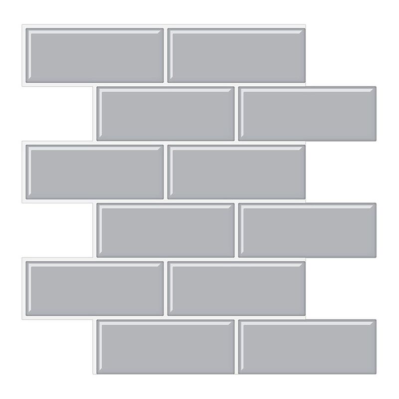 Avtoit | Tile Peel & Stick Rectangle Waterproof Solid Plastic Peel & Stick Subway Tile for Shower