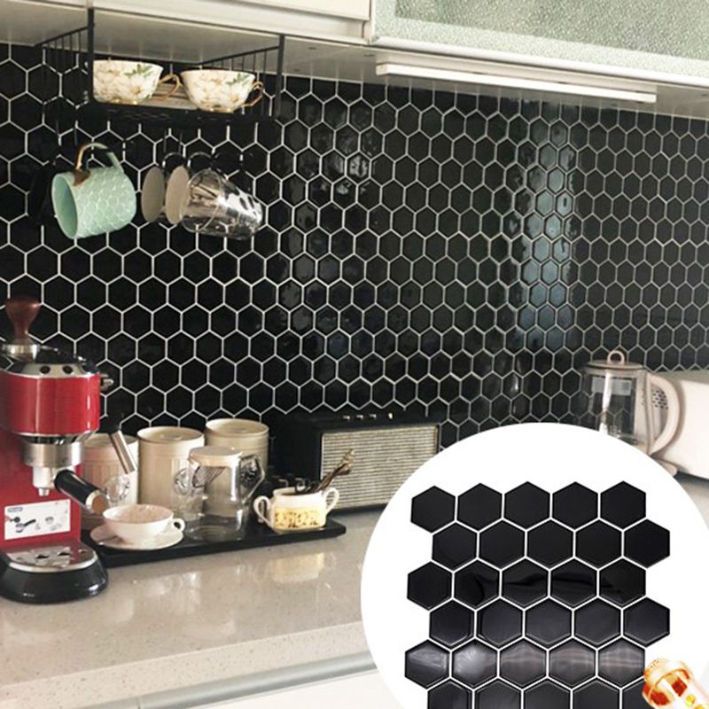Avtoit | Hexagon Wall Tile Fat Resistant Steel and Kitchen Paper Wallpaper