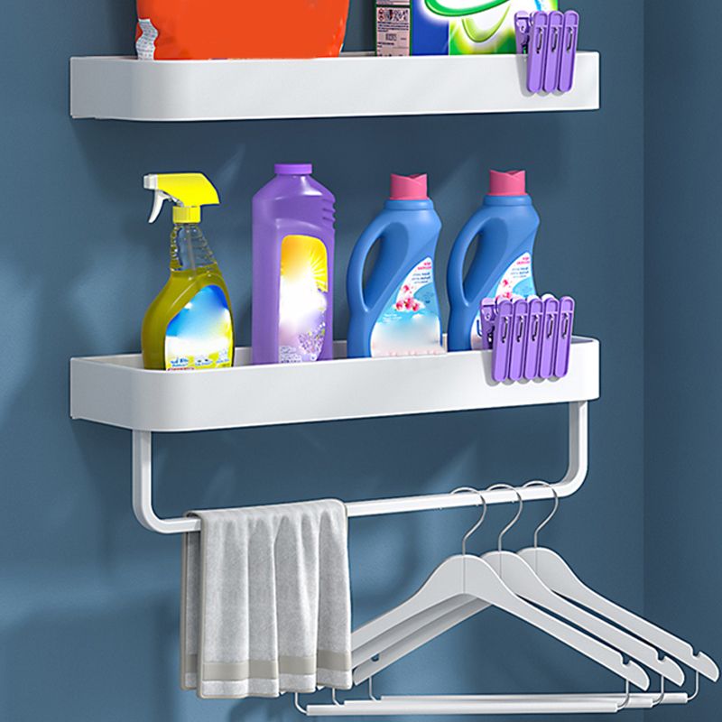 Avtoit | White 2-piece Bathroom Hardware Modern Bathroom Accessories Set, Bathroom Shelf