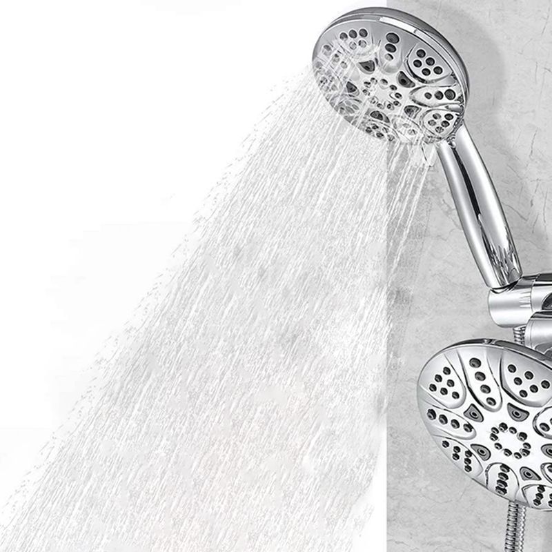 Avtoit | Contemporary Shower Combo Dual Shower Head Chrome Ceiling Mounted Round Shower Head