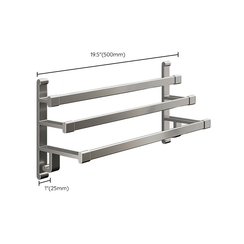 Avtoit | Gray Bathroom Accessory Set Contemporary Style Aluminum Towel Bar