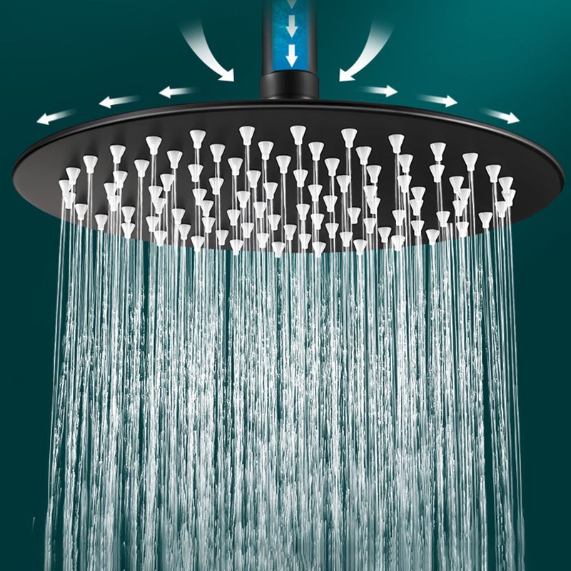 Avtoit | Black round fixed shower head Modern design wall-mounted shower head