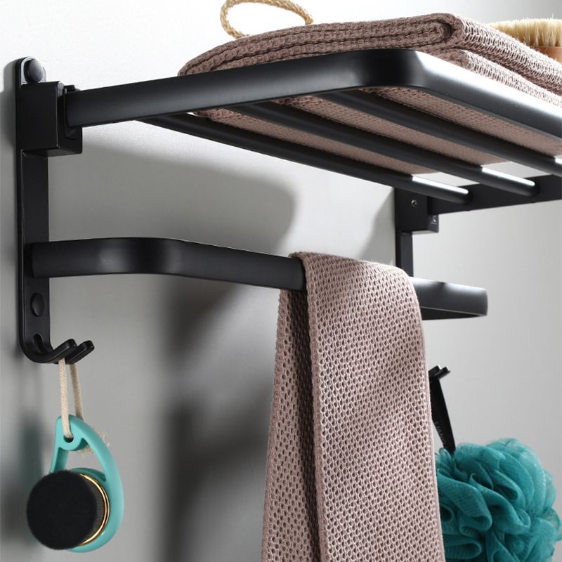 Avtoit | Contemporary Bathroom Accessory Set Black Surface Bathrobe Hook/Towel Ring Bar