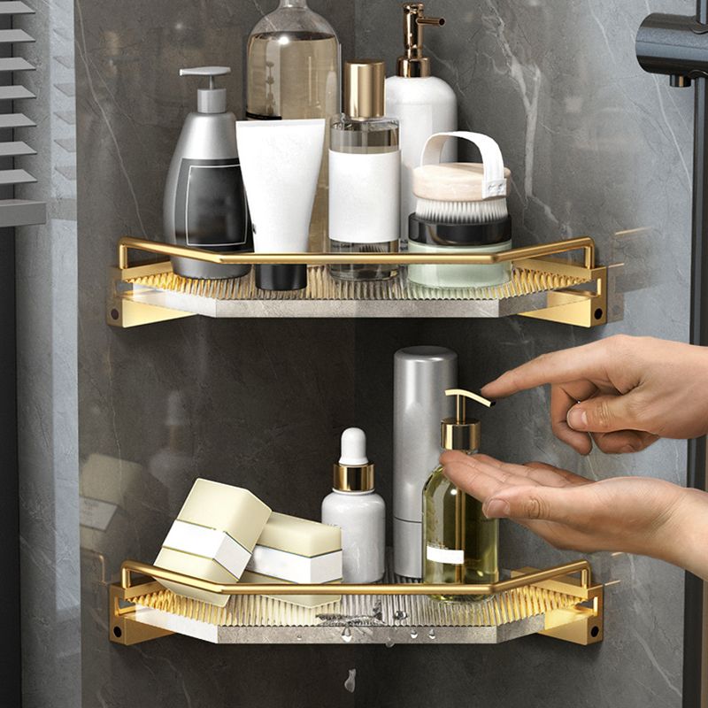 Avtoit | Bathroom Accessories Set in Gold Metal and Acrylic Bathroom Accessories Set