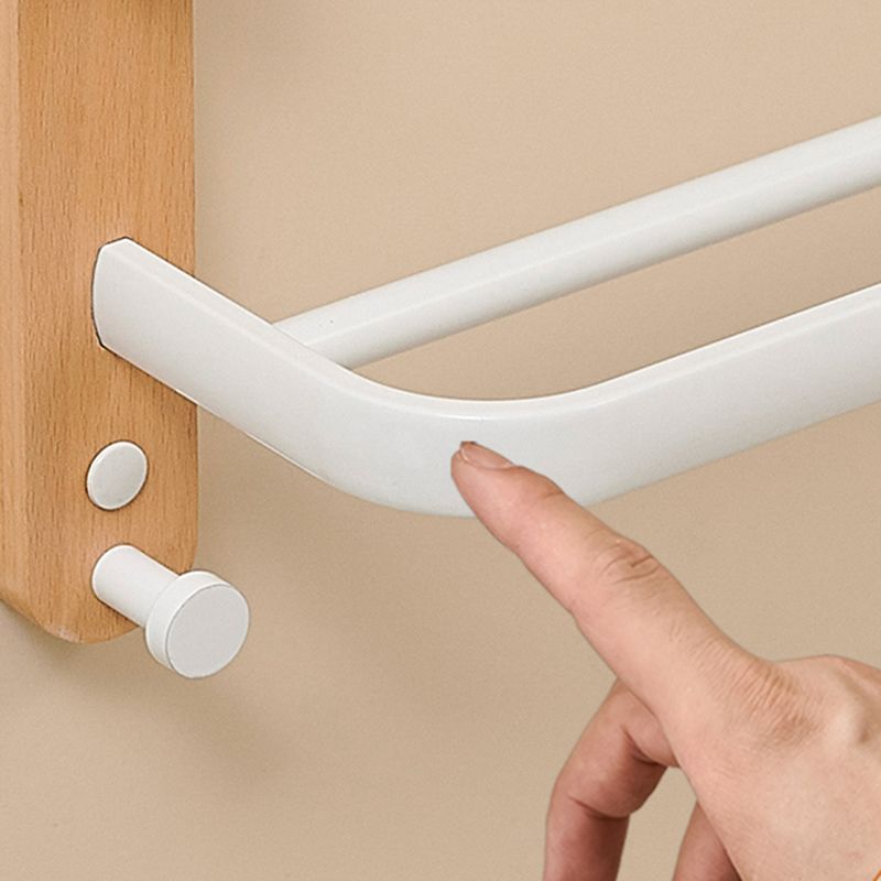 Avtoit | Aluminium and Wood Bathroom Accessories Set White Bathroom Accessories Kit