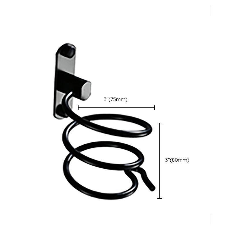 Avtoit | Contemporary Bathroom Accessory Set Black Surface Bathrobe Hook/Towel Ring Bar