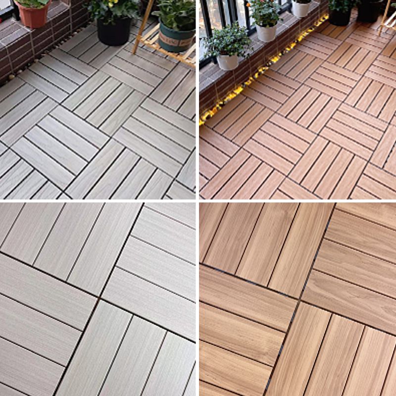 Avtoit | Square Engineer Wooden Floor Water Repellent Smooth Tile for Patio Garden