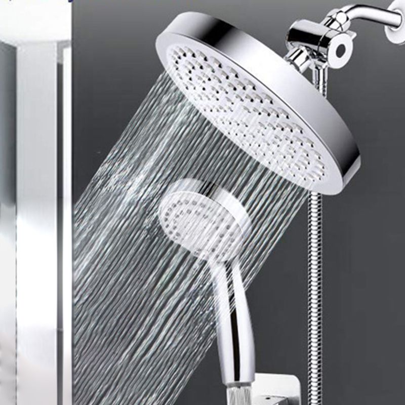 Avtoit | Silver Dual Showerhead with Hose Modern Style Wall Mounted Showerhead