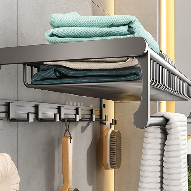 Avtoit | Gray bathroom accessories as a single piece or as a set with towel holder/bathroom shelf/robe hooks