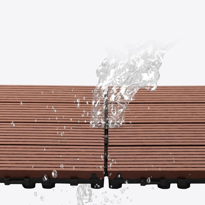 Avtoit | Composite Plank Tiles Striped Pattern Square Deck Flooring Outdoor Patio