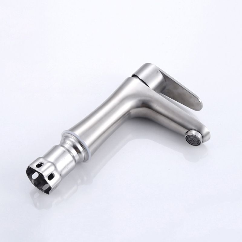 Avtoit | Modern Basin Tap Monochrome Center Mount Low Arc Faucet for Bathroom