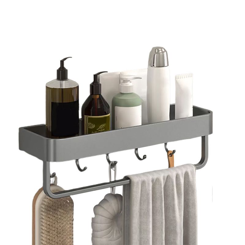 Avtoit | Modern Grey 2-piece Bathroom Accessory Set, Matte Grey, Bathroom Shelf