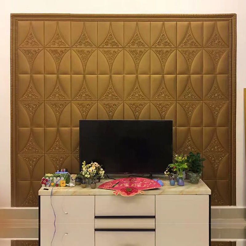 Avtoit | Modern Style Plastic Wall Panel Living Room Peel and Stick 3D Wall Covering