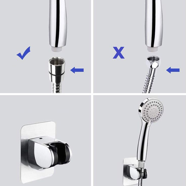 Avtoit | Modern Dual Shower Head Square High Arc Shower Head Combination in Silver