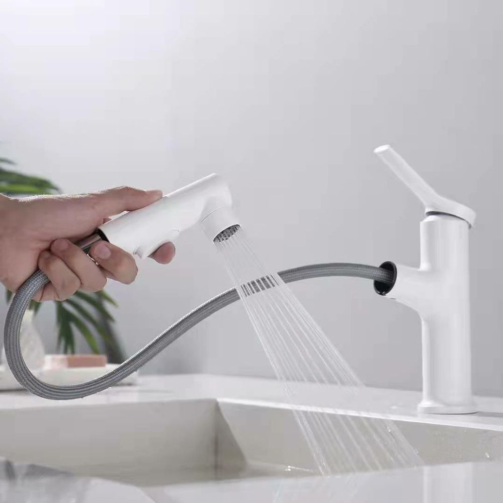 Avtoit | Contemporary Vessel Faucet Copper Single Handle Low Arc Pull Down Vessel Faucet for Home