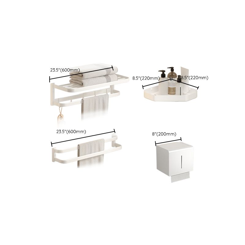 Avtoit | Modern White Bathroom Accessories Set Bathroom Shelf Paper Holder Bathroom Accessories Kit
