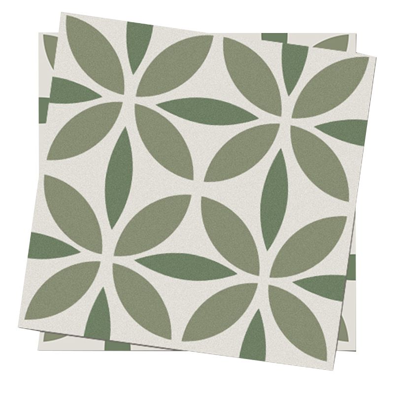 Avtoit | Indoor Vinyl Tiles Floral Pattern Peel and Stick Waterproof Square Vinyl Tile