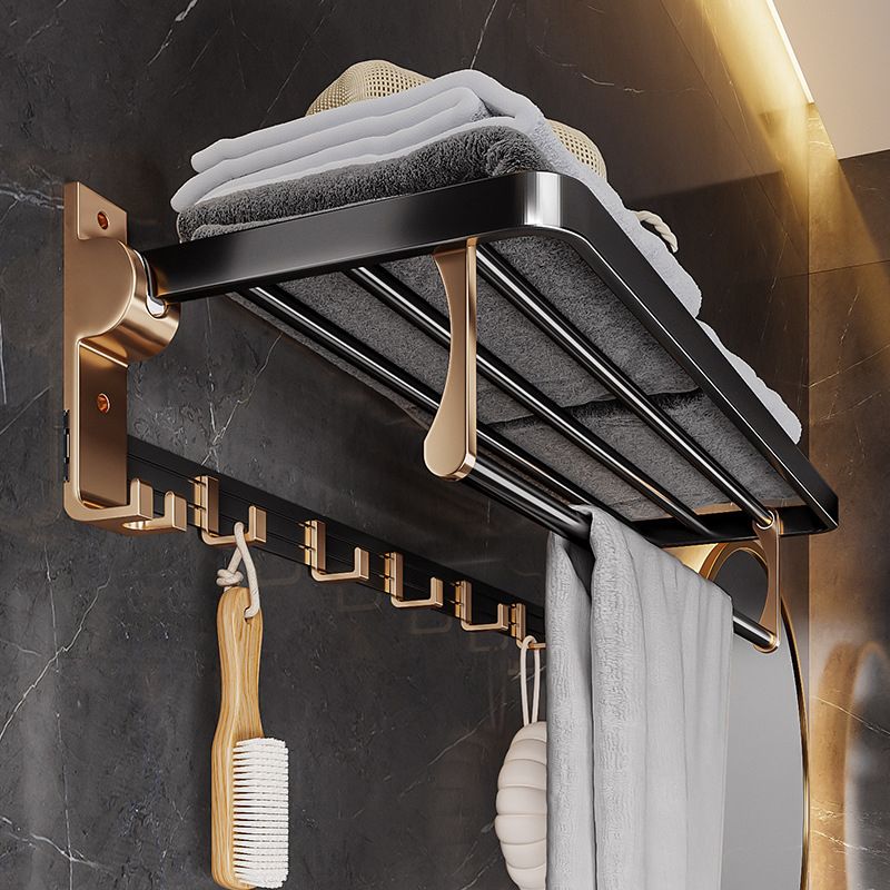 Avtoit | Black and Brass Bathroom Hardware Set Modern Stainless Steel Bathroom Shelf/Towel Holder/Paper Holder