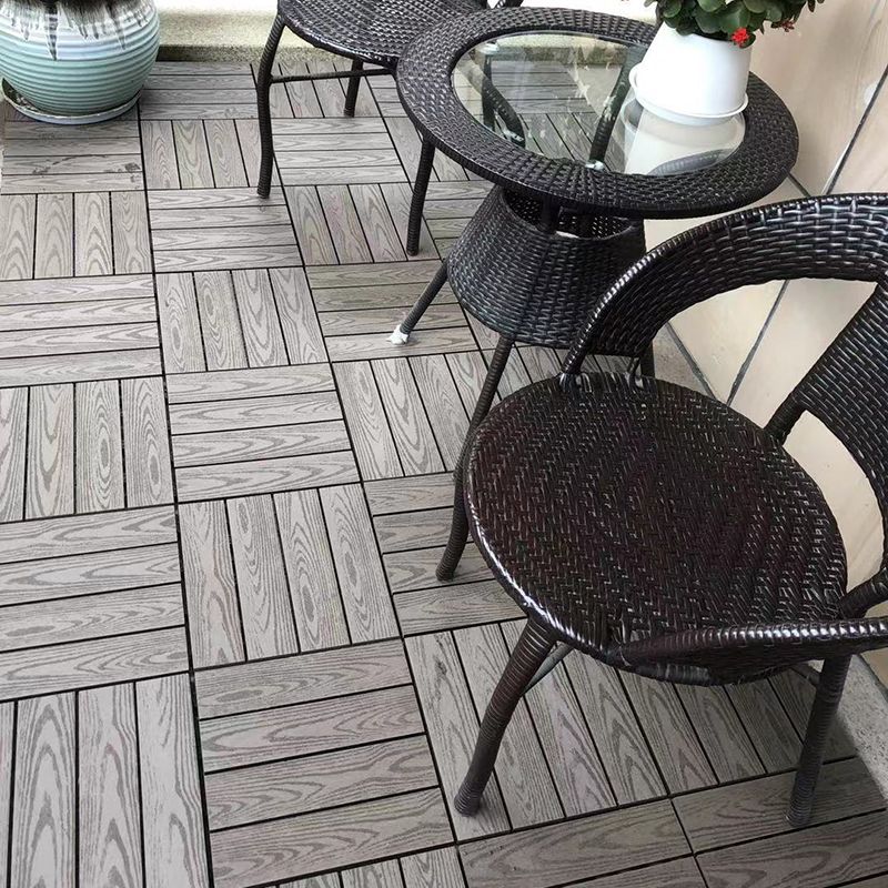 Avtoit | 30 cm x 30 cm Square PVC Terrace Tiles Snap Installation Outdoor Floor Tiles