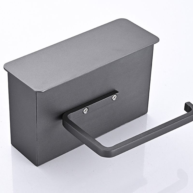 Avtoit | 2-piece Stainless Steel Classic Bathroom Accessory Set Black & Chrome Paper Holder