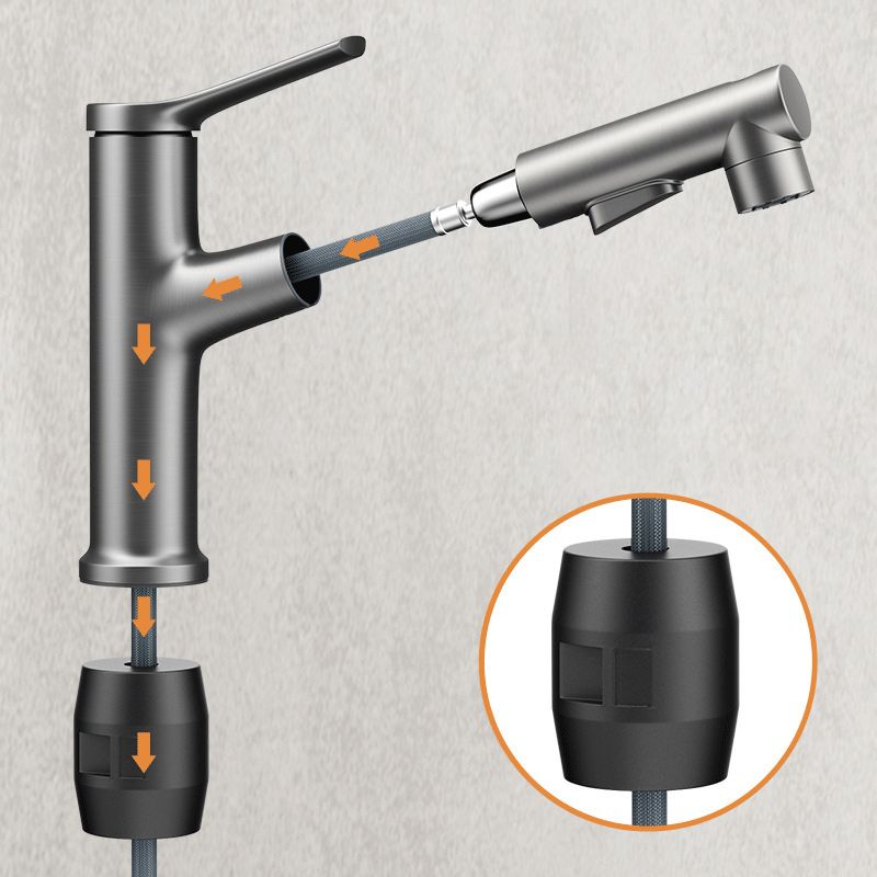 Avtoit | Modern Sink Faucet Uniform Color Metal Sink Bathroom Faucet