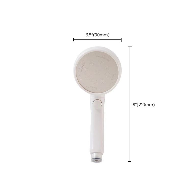 Avtoit | Plastic Handheld Showerhead White Standard Spray Round Wall-mounted Swivel Showerhead