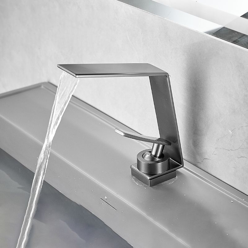 Avtoit | Metal Waterfall Spout Sink Faucet Lever Handles Vessel Sink Faucet