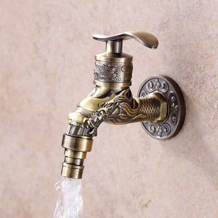 Avtoit | Vintage Classic Basin Mixer Zinc Single Lever Dragon Engraving Wall Mounted Tap
