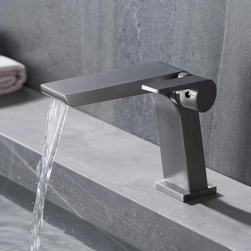 Avtoit | Modern vessel faucet brass lever waterfall spout sink faucet