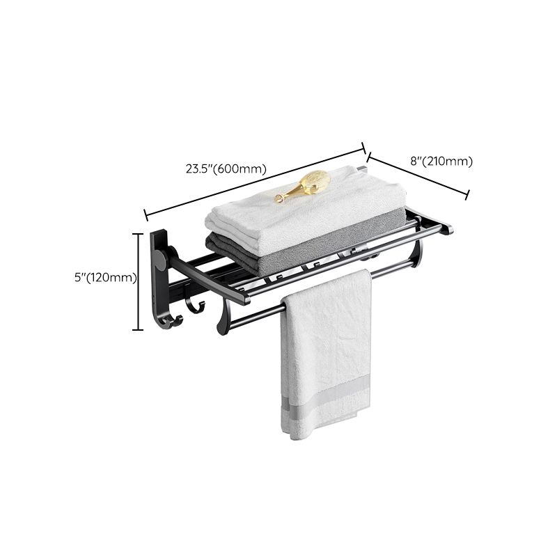 Avtoit | Modern Aluminum Bathroom Accessory Set Matte Black Bathroom Shelf/Towel Holder/Paper Holder
