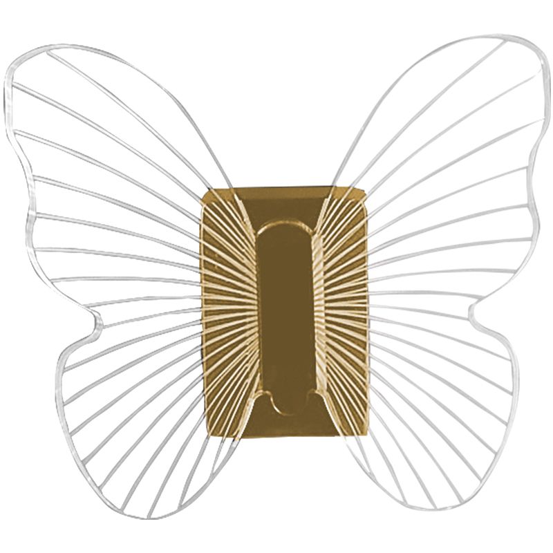 Avtoit | Modern Brass Bathroom Accessory Set Acrylic Butterfly Theme Bathrobe Hooks