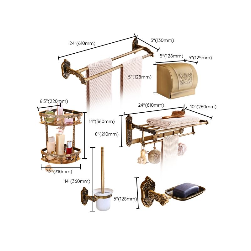 Avtoit | Traditional Metal Bathroom Accessories Hardware Set with Soap Dish