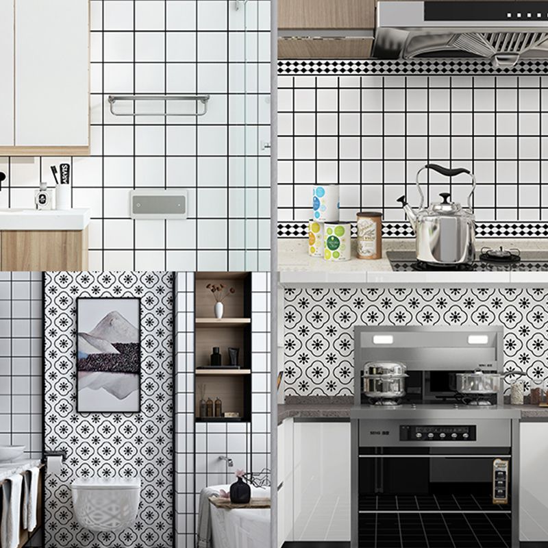 Avtoit | PVC Rectangular 12" X 23" 5-Pack Peel & Stick Mosaic Tile Kitchen and Bathroom Backsplash