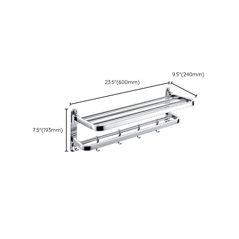 Avtoit | Chrome Modern Bathroom Hardware Set Stainless Steel Towel Hook/Towel Rail & Bathroom Shelf