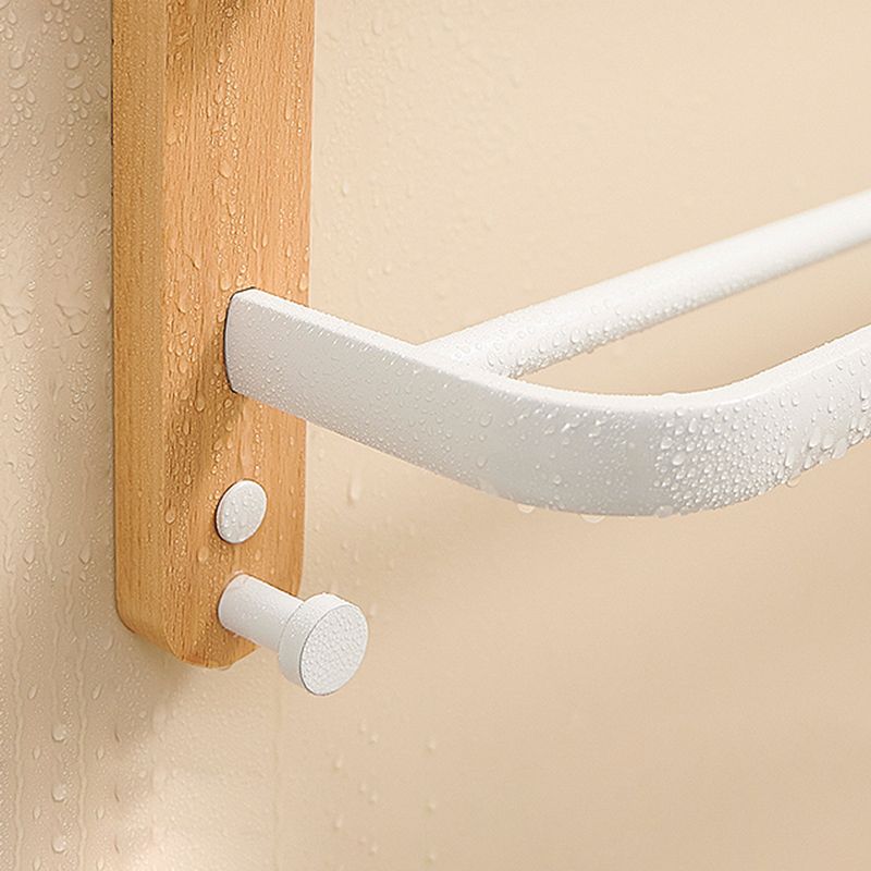 Avtoit | Aluminium and Wood Bathroom Accessories Set White Bathroom Accessories Kit