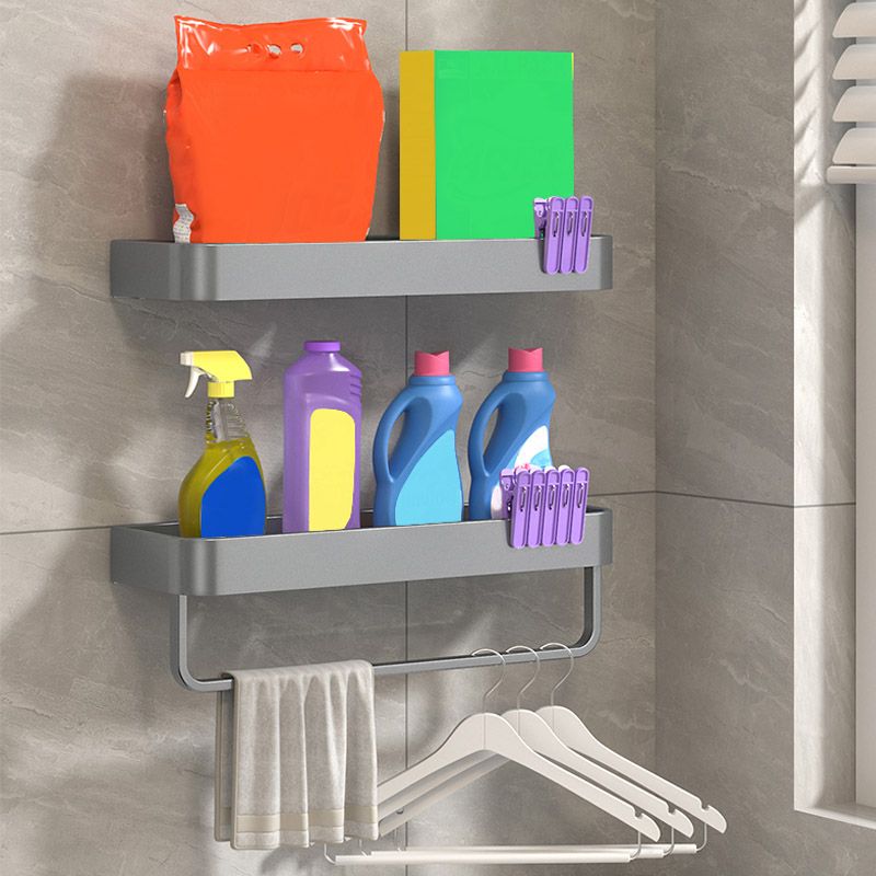 Avtoit | Modern Grey 2-piece Bathroom Accessory Set, Matt Grey, Bathroom Shelf