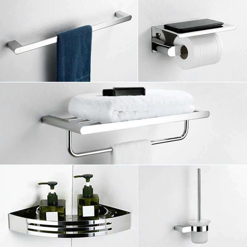 Avtoit | Contemporary bathroom accessories single item or in set in silver