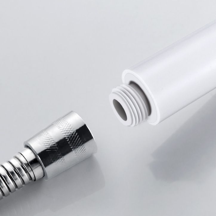 Avtoit | 5 Sprays Shower Head Round Wall Mounted Plastic Wall Connector Holder Handheld Shower Head