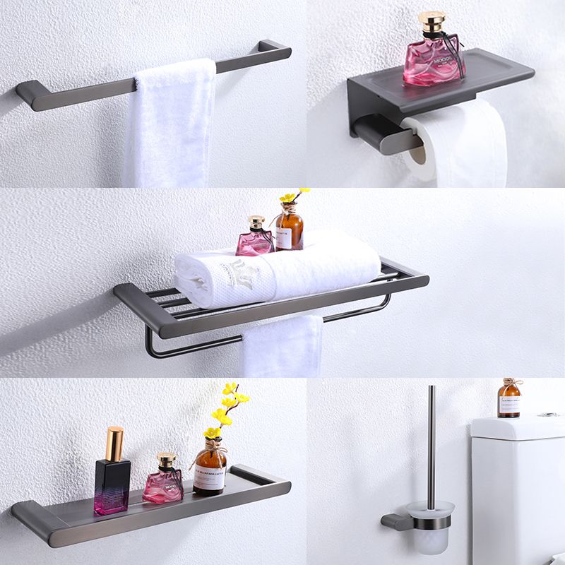 Avtoit | Dark gray modern bathroom accessory set stainless steel bathroom accessory set