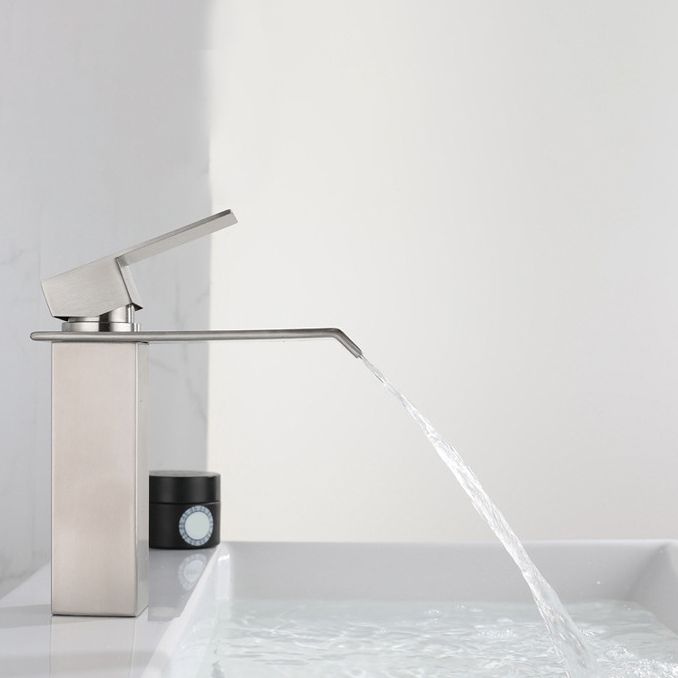 Avtoit | Industrial Faucets Faucet Stainless Steel Lever Handles Waterfall Spout Bathroom Faucet