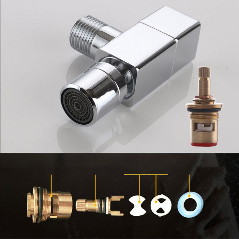 Avtoit | Contemporary Wall Mounted Bathroom Faucet Knob Handle Solid Brass Round Faucet