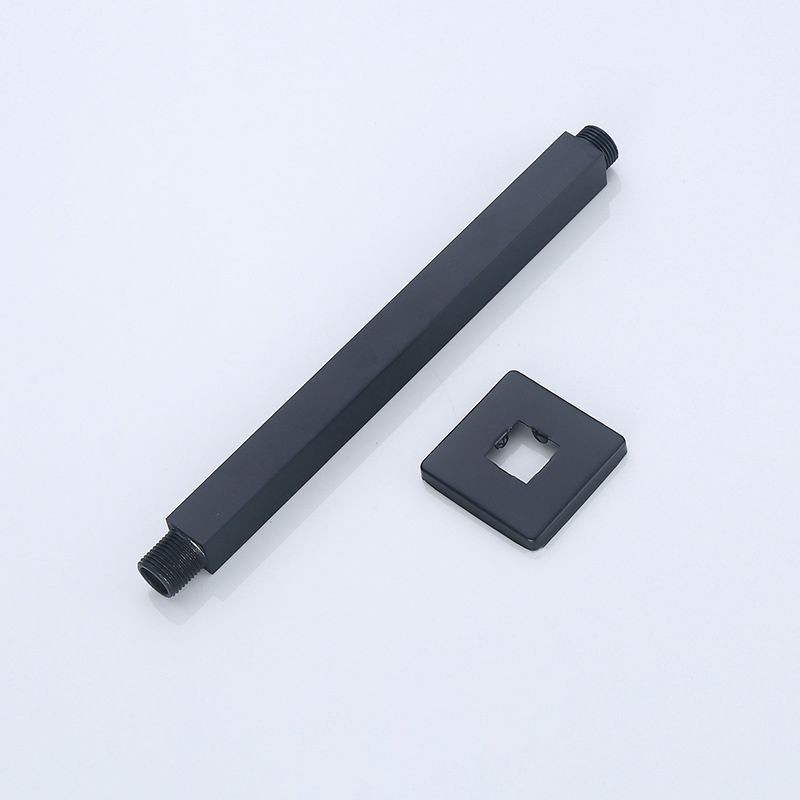 Avtoit | Black Square Fixed Shower Head Modern Style Wall Mounted Shower Head