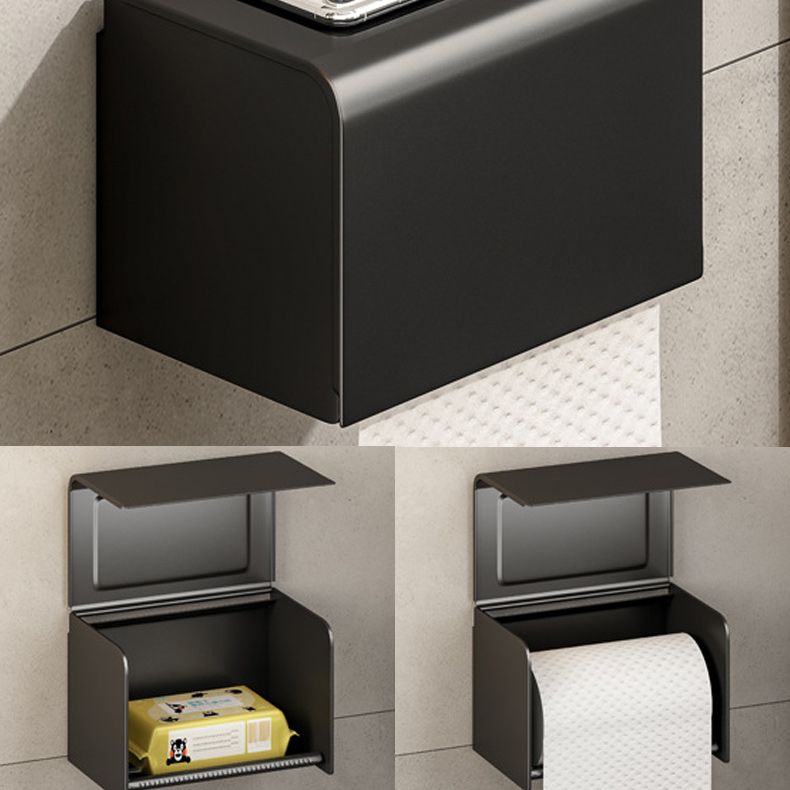 Avtoit | Contemporary Bathroom Accessory Set Matte Black Bathroom Set with Bathrobe Hooks/Towel Bar