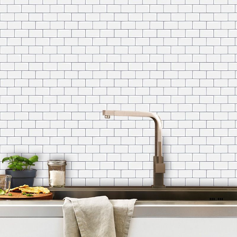 Avtoit | Modern Peel and Stick Tiles PVC Subway Tile Peel and Stick Wall Tile for Bathroom
