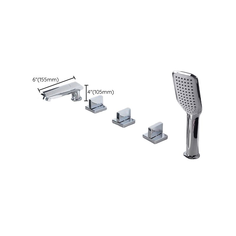 Avtoit | Contemporary Style Bathroom Faucet Metal Deck Mounted Bathroom Faucet