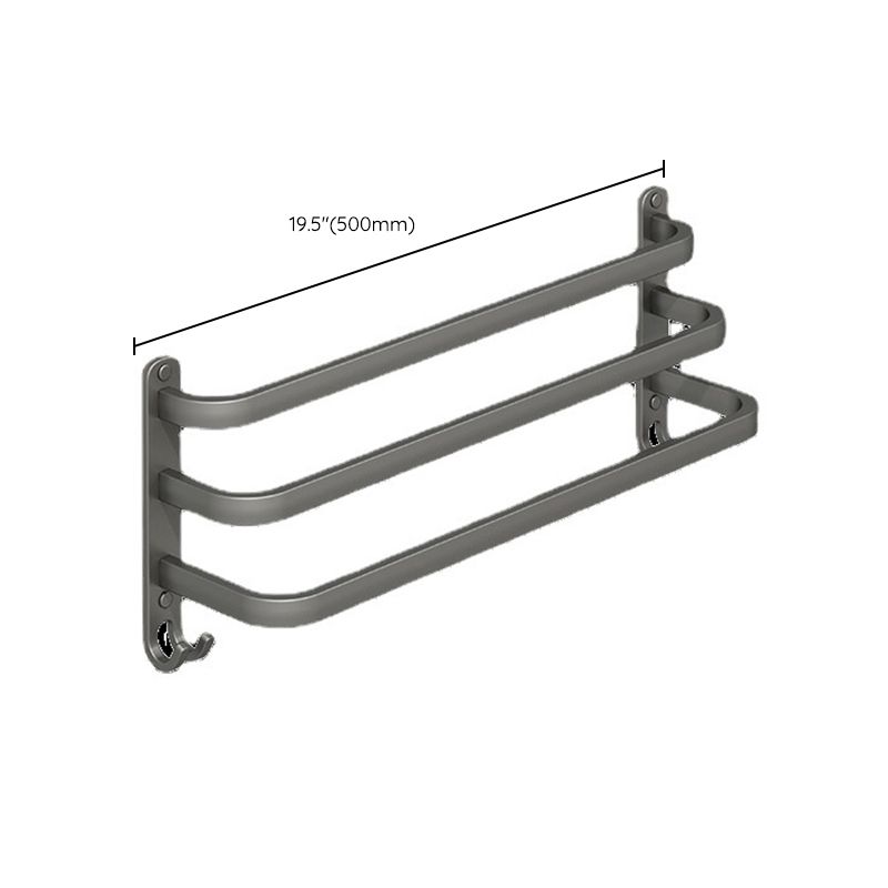 Avtoit | 2-piece modern bathroom accessory set made of aluminum matte gray towel bar
