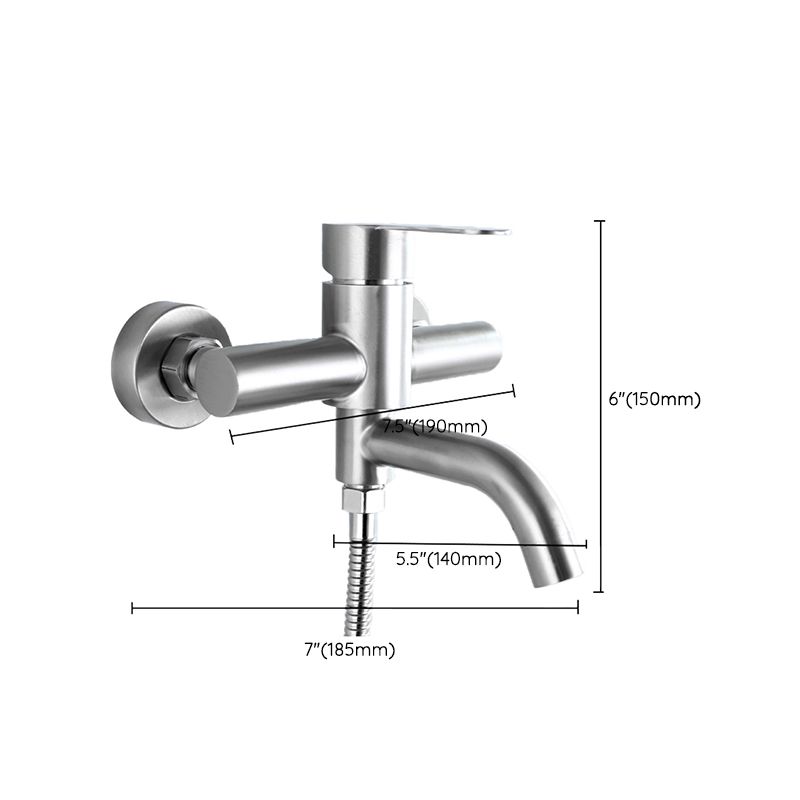 Avtoit | Modern Bathtub Faucet 304 Stainless Steel Swivel Spout Wall-Mounted Bathtub Faucet Cover
